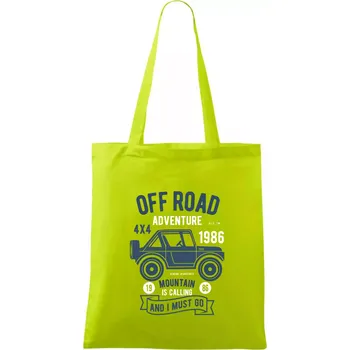 Nákupní taška Off Road Adventure - Taška bavlněná - 42 x 38 cm ( Limetková )