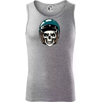 Moto helma modrá - Tílko pánské Core - M ( Tmavě šedý melír )