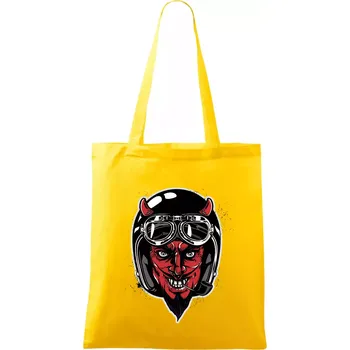 Ďábel motorkář - Taška bavlněná - 42 x 38 cm ( Žlutá )