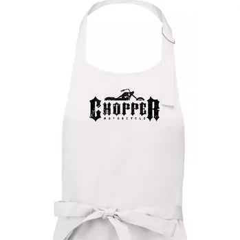 Kuchyňská zástěra Chopper nápis - Dámská zástěra na vaření - Univerzální velikost ( Bílá )