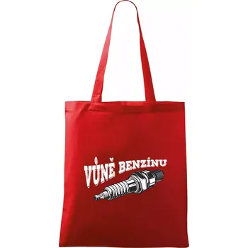 Nákupní taška Vůně benzínu - Taška bavlněná - 42 x 38 cm ( Červená )