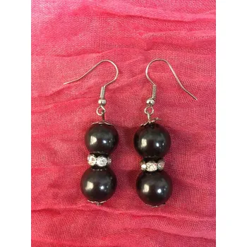 Drahý kámen Šungit náušnice ČARO