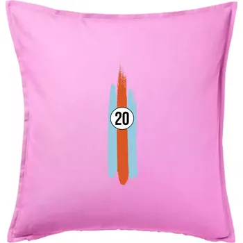 Polštář Vintage Race 20 - Polštář 50x50 - 50x50 - Pouze potah ( Růžová )