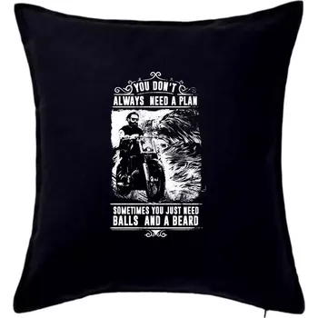 Polštář You Don t Always Need a Plan - Polštář 50x50 - 50x50 - Pouze potah ( Černá )