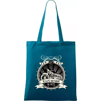 Nejlepší motorkář na světě - Taška bavlněná - 42 x 38 cm ( Petrolejová )