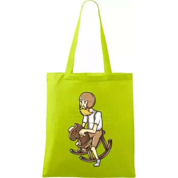 Starý jezdec - Taška bavlněná - 42 x 38 cm ( Limetková )