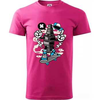 Pánská móda Svíčkař - Klasické pánské triko vyšší gramáže - L ( Purpurová )