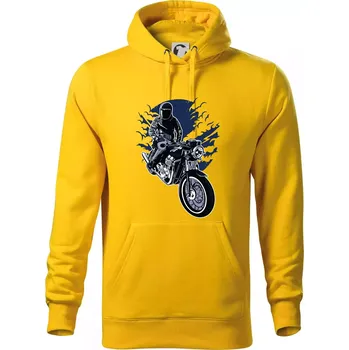 Pánská mikina Night Rider - Mikina pánská Cape s kapucí - S ( Žlutá )