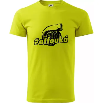 Ať fouká - Klasické pánské triko vyšší gramáže - M ( Limetková )