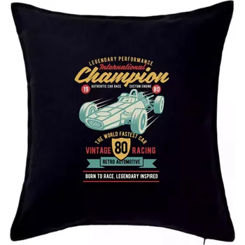 Polštář International Champion Car Race - Polštář 50x50 - 50x50 - Pouze potah ( Černá )