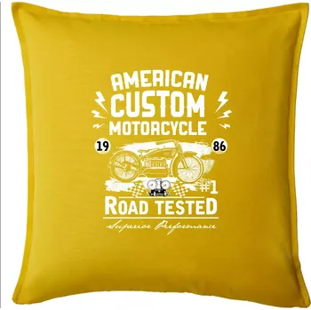 Polštář American Custom Motorcycle - Polštář 50x50 - 50x50 - Pouze potah ( Žlutá )
