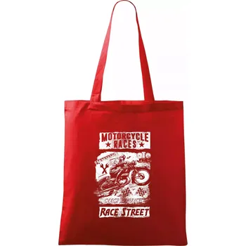 Motorcycle Races - Taška bavlněná - 42 x 38 cm ( Červená )