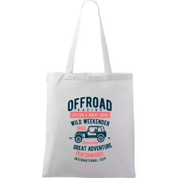 Off Road Racing - Taška bavlněná - 42 x 38 cm ( Bílá )