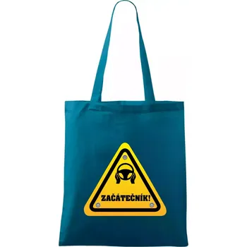 Autoškola - začátečník - Taška bavlněná - 42 x 38 cm ( Petrolejová )