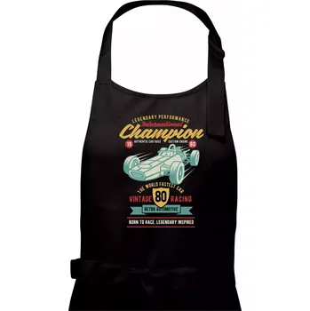 Kuchyňská zástěra International Champion Car Race - Dámská zástěra na vaření - Univerzální velikost ( Černá )