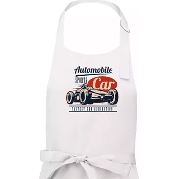 Kuchyňská zástěra Automobile sports car - Pánská zástěra na vaření - Univerzální velikost ( Bílá )