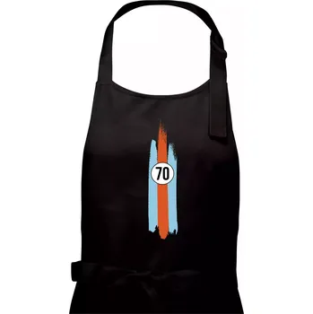 Kuchyňská zástěra Vintage Race 70 - Dámská zástěra na vaření - Univerzální velikost ( Černá )