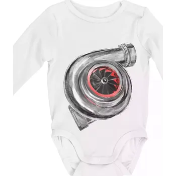 Turbo olejomalba - Body kojenecké s dlouhým rukávem - Dlouhý r. 3-6 měs ( Bílá )