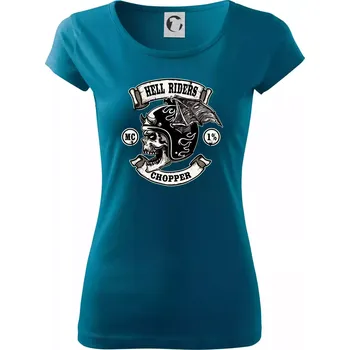 Hell Riders Chopper - Dámské triko Pure - XL ( Petrolejová )