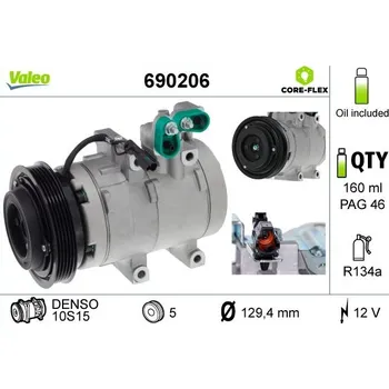 Kompresor klimatizace Kompresor, klimatizace VALEO 690206