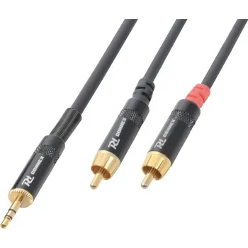 Audio kabel Power Dynamics CX85-6 Cable 3.5 Stereo - 2 X RCA Male 6.0M