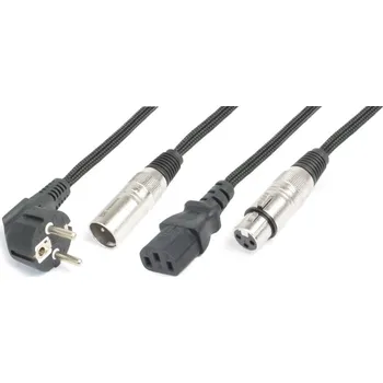 Audio kabel BeamZ Professional CX10-10 Light Combi Cable Schuko - XLR M / IEC F - XLR F 10M