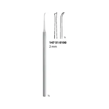 Kuchyňská škrabka Škrabka na zubní kámen levá; 2 mm; 15,5 cm