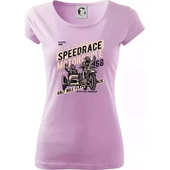 Dámské tričko Speedrace motrcycle half mile - Dámské triko Pure - S ( Orchid )