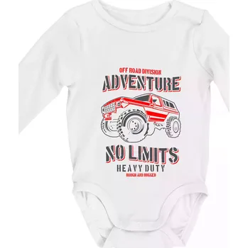 No Limits - Body kojenecké s dlouhým rukávem - Dlouhý r. 3-6 měs ( Bílá )