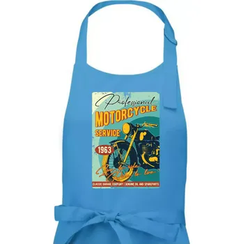 Kuchyňská zástěra Professional service moto - Dámská zástěra na vaření - Univerzální velikost ( Světlý tyrkys )