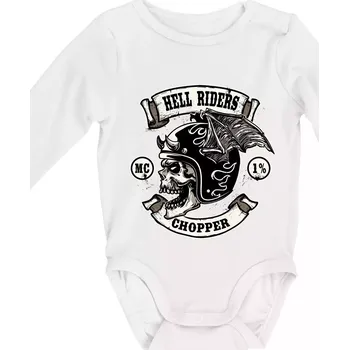 Hell Riders Chopper - Body kojenecké s dlouhým rukávem - Dlouhý r. do 3 měs ( Bílá )