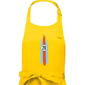 Kuchyňská zástěra Vintage Race 20 - Pánská zástěra na vaření - Univerzální velikost ( Žlutá )