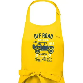 Kuchyňská zástěra Off Road Adventure - Pánská zástěra na vaření - Univerzální velikost ( Žlutá )