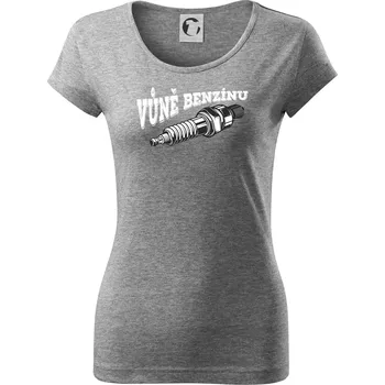 Dámské tričko Vůně benzínu - Dámské triko Pure - XS ( Tmavě šedý melír )