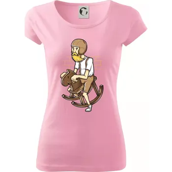 Dámské oblečení Starý jezdec - Dámské triko Pure - XS ( Růžová )
