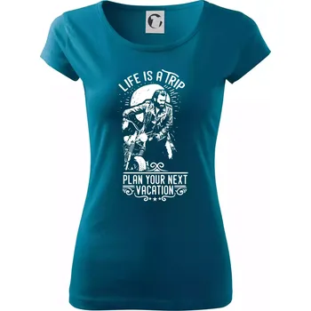 Dámské tričko Life Is a Trip - Dámské triko Pure - XS ( Petrolejová )