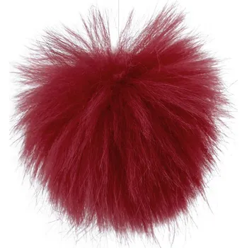 Stuha Kožešinová bambule s poutkem Ø8 cm Varianta: 13 bordó sv., Balení: 1 ks