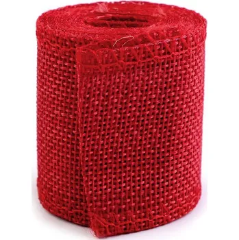 Stuha Stuha imitace juty šíře 50 mm Varianta: 4 (210) červená tmavá, Balení: 1 ks