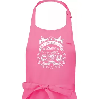 Kuchyňská zástěra Indian Motorycle Club - Dámská zástěra na vaření - Univerzální velikost ( Růžová )