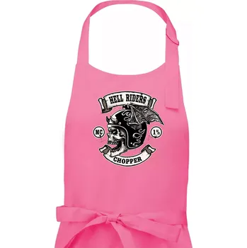 Kuchyňská zástěra Hell Riders Chopper - Pánská zástěra na vaření - Univerzální velikost ( Růžová )