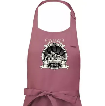 Kuchyňská zástěra Nejlepší motorkář na světě - Pánská zástěra na vaření - Univerzální velikost ( Starorůžová )