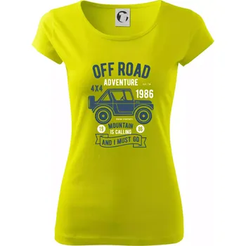 Dámské tričko Off Road Adventure - Dámské triko Pure - S ( Limetková )