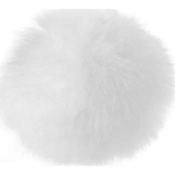 Stuha Kožešinová bambule s poutkem Ø12 a 14 cm Varianta: 1 (Ø12 cm) bílá, Balení: 6 ks