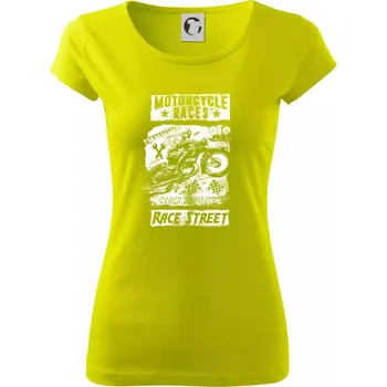 Motorcycle Races - Dámské triko Pure - XL ( Limetková )