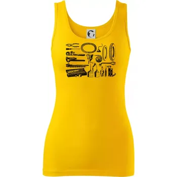 Dámské tričko Oprava motorky - Dámské tílko - 2XL ( Žlutá )