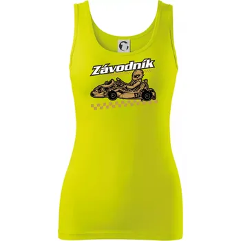 Motokára závodník - Dámské tílko - XS ( Limetková )