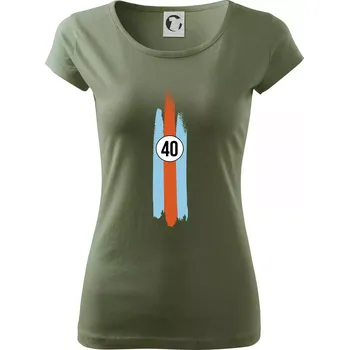 Dámské tričko Vintage Race 40 - Dámské triko Pure - XS ( Khaki )