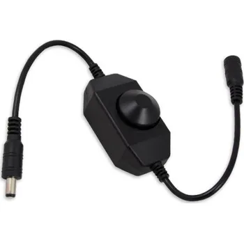Příslušenství pro LED osvětlení Vipelectro Mini stmívač manuální pro LED pásky a žárovky, 72W, 6A 2,1/5,5mm, černý