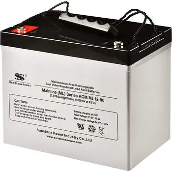 Záložní zdroj SUNSTONE-POWER AGM akumulátor 12V/80Ah ML12-80