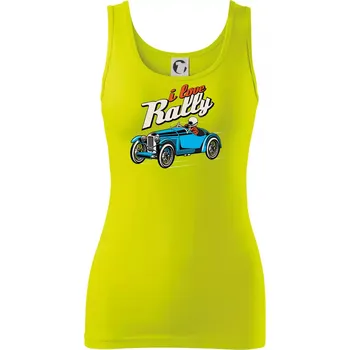 Dámské tričko I Love Rally - Dámské tílko - 2XL ( Limetková )